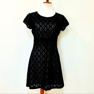 Brooklyn Industries vivid black lace dress